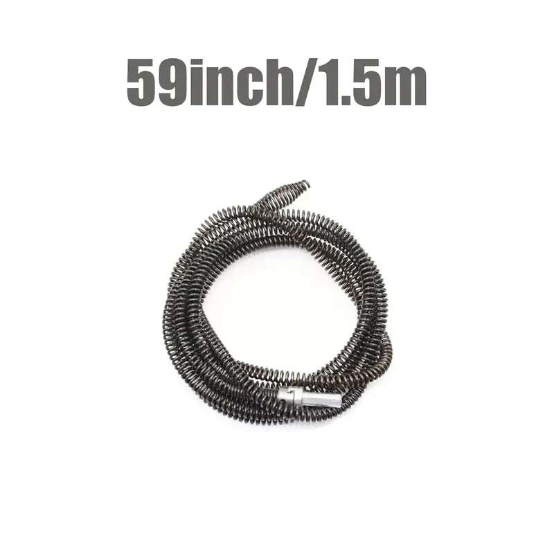 🔧 Flexible Drill-Powered Drain Cleaning Snake – Deep Pipe Clog Remover for Sinks. Showers & Toilets