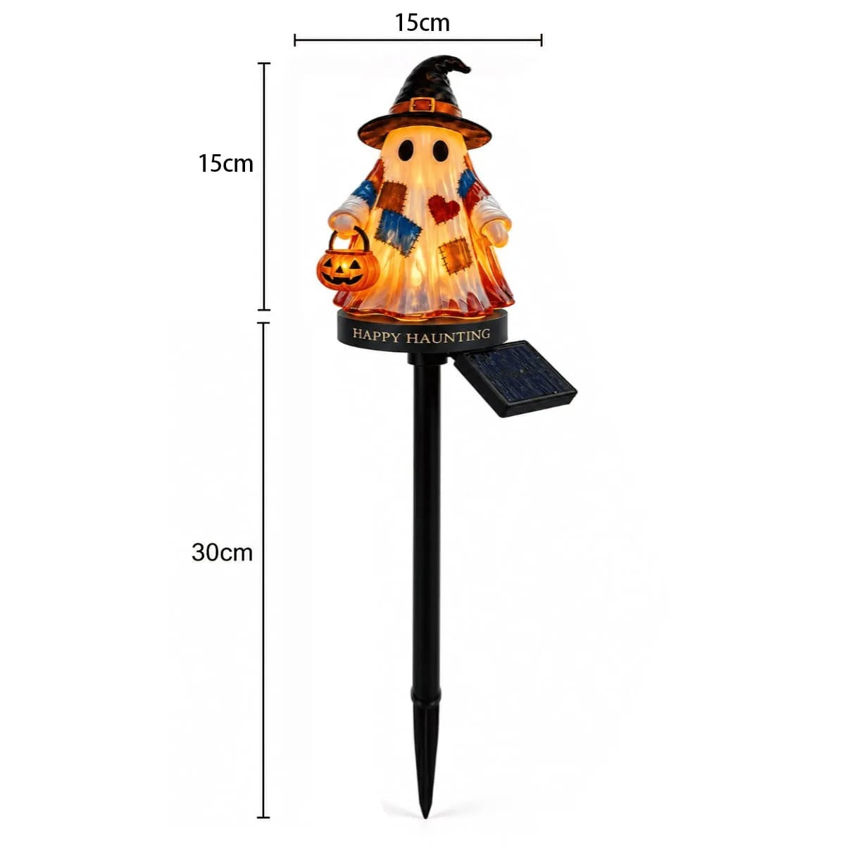 👻 Solar Halloween Ghost Garden Stake