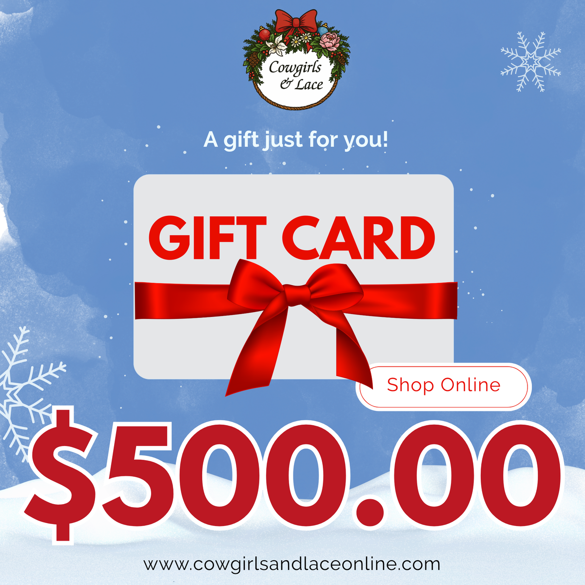 Cowgirls & Lace Gift Card