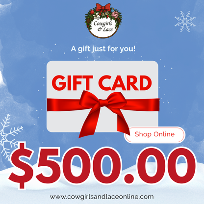 Cowgirls & Lace Gift Card