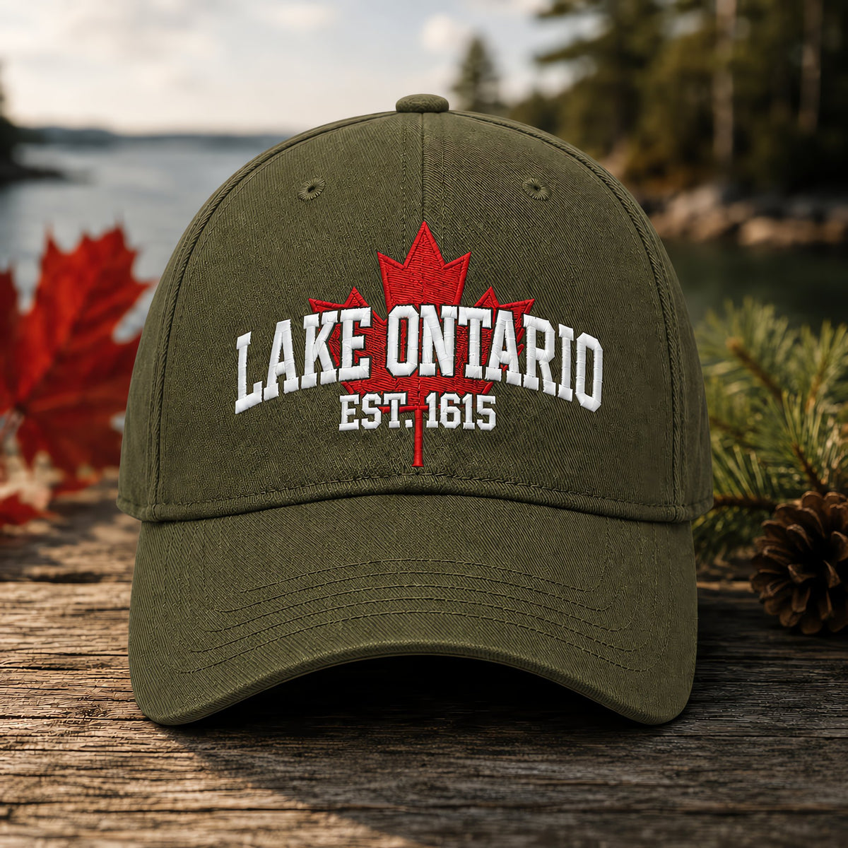 🔥LAST DAY 50% OFF - 🍁Lake Ontario Forever – Heritage Embroidered Cap (🧢100% Cotton)