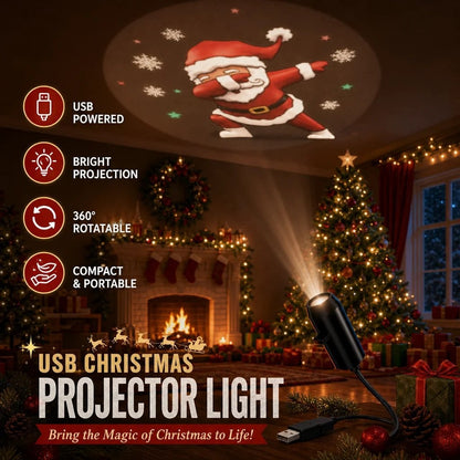 🔥Last Day 50% OFF-Plug-&-Play HD Christmas Projector – 6 or 10 Festive Scenes