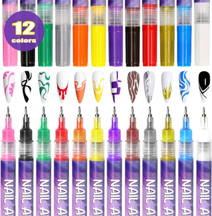 🔥Last Day 50%OFF🎨12 Colors Nail Art Pens Set