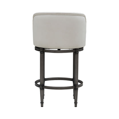 Eunice - Faux Leather Upholstered Swivel Counter Height Barstool