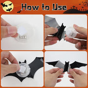 🎁🔥 3D Bat Light Design LED Decorations （contains three sizes: large, medium and small）