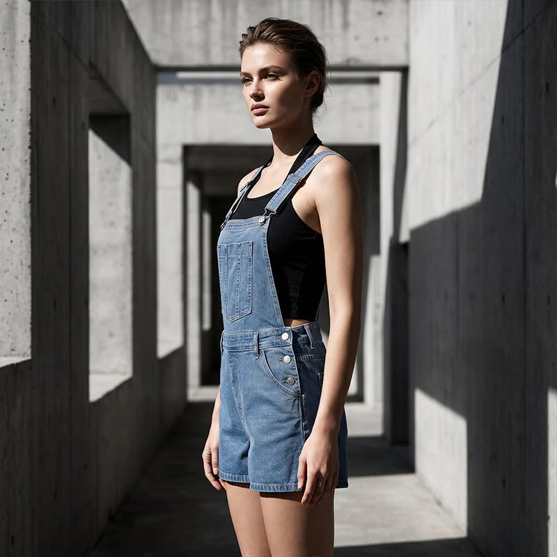 🎉 LIMITED TIME 49% OFF! 🎀 Women's Casual Denim Short Overalls – 50K+ Sold! Loose Relaxed Fit & Multi Pockets 💞