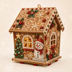 🧩Beginner-Friendly Diamond Painting Assembly-🔥3D Wooden House Rhinestone Diamond Art DIY Kit - Christmas Collection