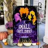 Three Witches Halloween I Smell Children Flag