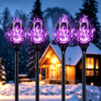 🔥Last Day 49% OFF--Halloween Solar Skull Flame Lights💀