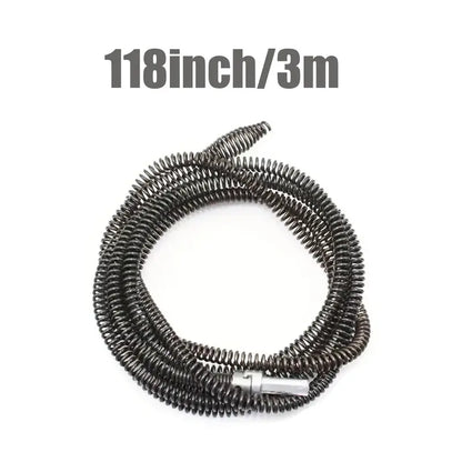 🔧 Flexible Drill-Powered Drain Cleaning Snake – Deep Pipe Clog Remover for Sinks. Showers & Toilets