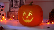 ANIMAT3D Blink Tech Jabberin Jack Spanish Animated Talking Pumpkin with 8" Screen, LED Matrix Light Projector, Speaker & 40 Min Content
