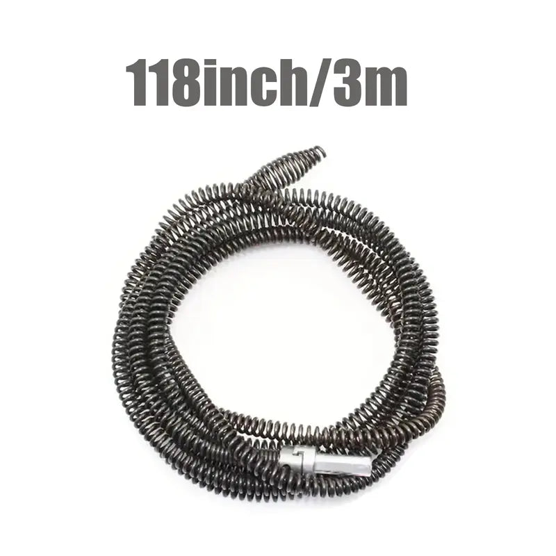 🔧 Flexible Drill-Powered Drain Cleaning Snake – Deep Pipe Clog Remover for Sinks. Showers & Toilets