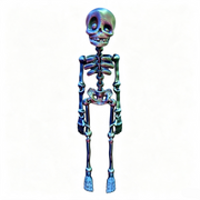 Articulated Skeleton Halloween Fridge Magnet