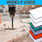 🔥Dry Diamond Drill Bit Set 🛠 Hex Shank Brazed Hole Saw for Tile, Glass & Granite