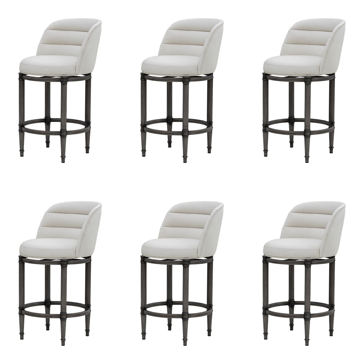 Eunice - Faux Leather Upholstered Swivel Counter Height Barstool