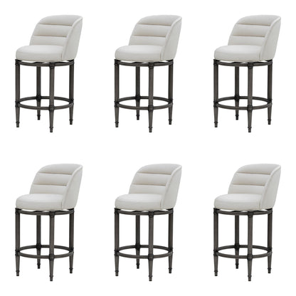 Eunice - Faux Leather Upholstered Swivel Counter Height Barstool