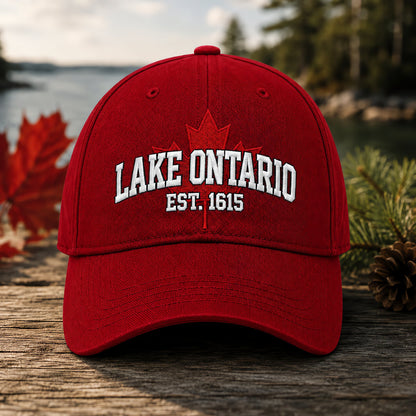 🔥LAST DAY 50% OFF - 🍁Lake Ontario Forever – Heritage Embroidered Cap (🧢100% Cotton)