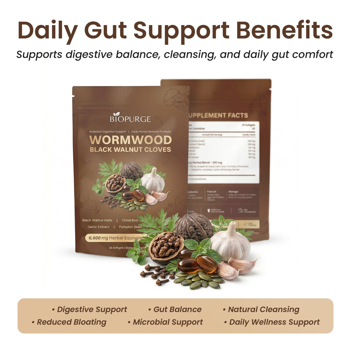 Black Walnut Wormwood Cleanse - 6,600mg softgels