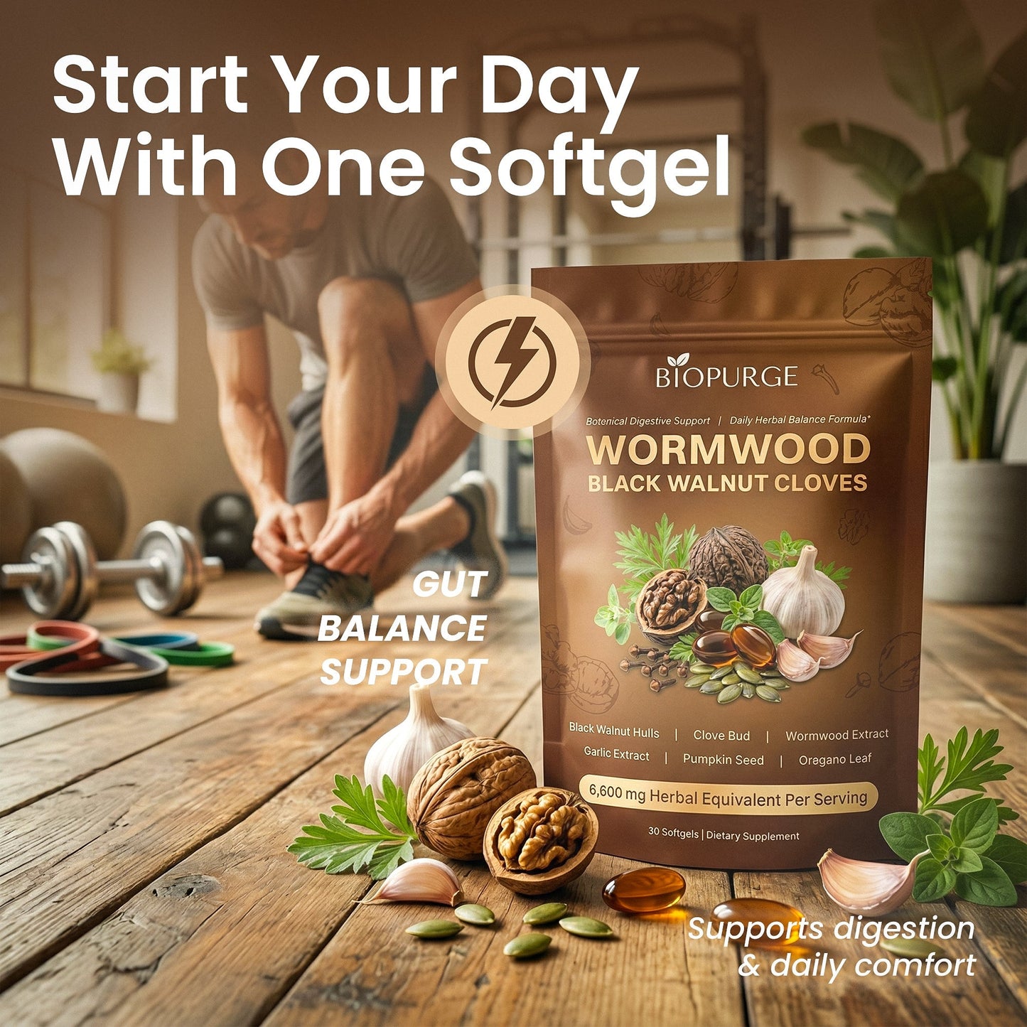Wormwood Black Walnut Softgels