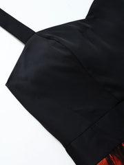 [Pre-Sale] Black 1950s Halter Sweetheart Neck Tulle Halloween Dress