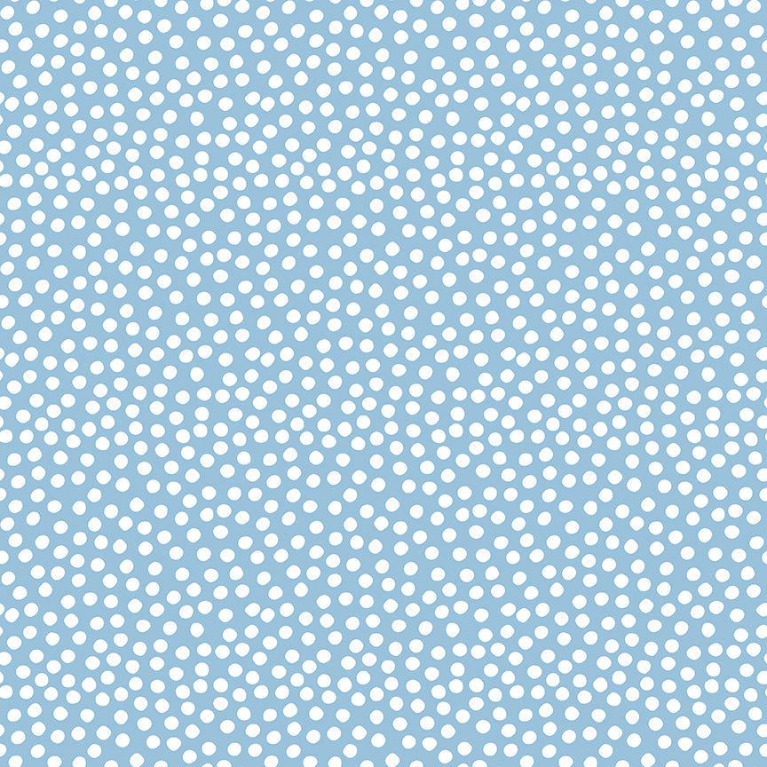 Dear Sweethearts Irregular Polka Dots Yardage – Blue | American Jane | In Stock
