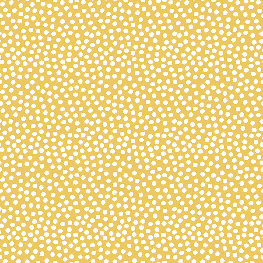 Dear Sweethearts Irregular Polka Dots Yardage – Yellow | American Jane | In Stock