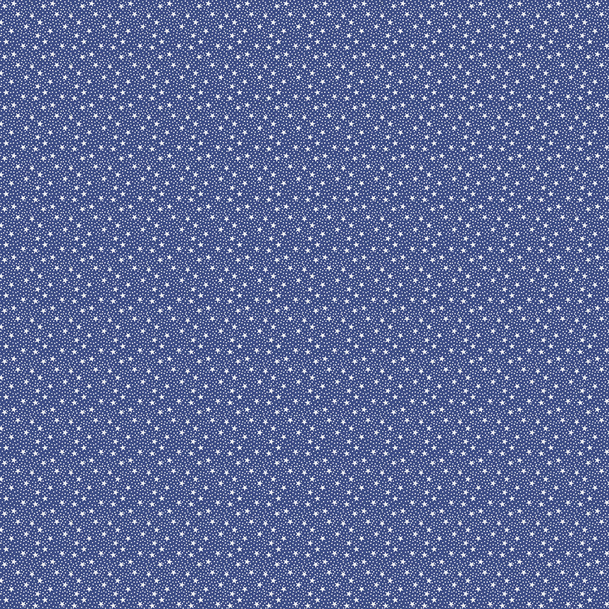 Dear Sweethearts Tiny Stars & Dots Yardage – Navy | American Jane | In Stock