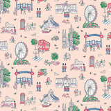 From London, With Love Main Scenic Yardage – Peach | Cath Kidston® | 50% Deposit Preorder | March 2027