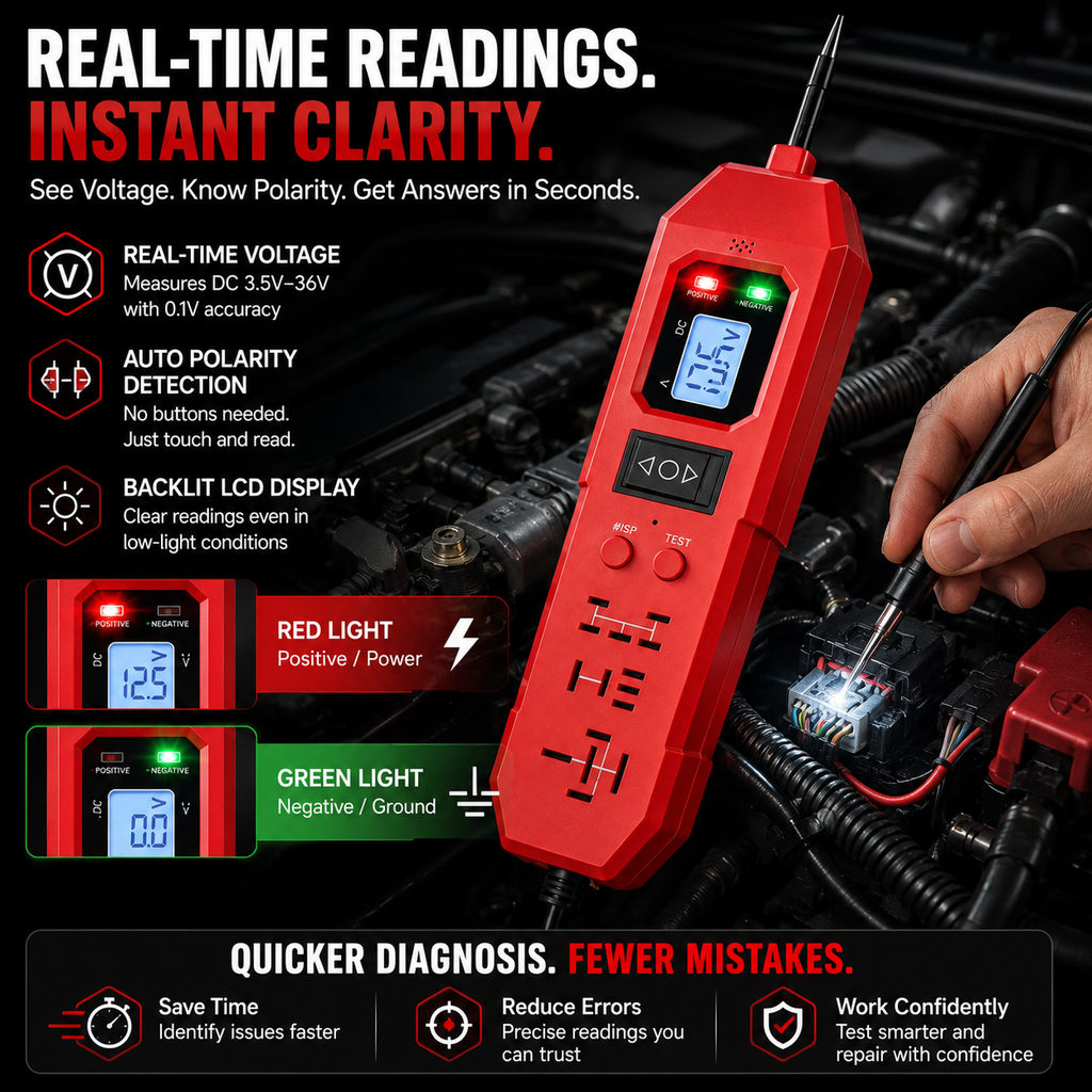 🛠️3-in-1 Automotive Power Circuit Probe & Relay Tester – 12V/24V Electrical Diagnostic Tool