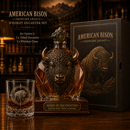 American Bison Frontier Legacy Whiskey Decanter Set🎁