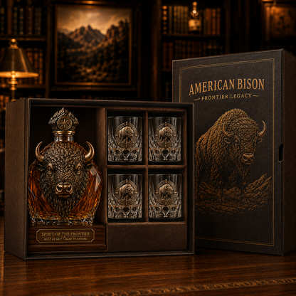 American Bison Frontier Legacy Whiskey Decanter Set🎁