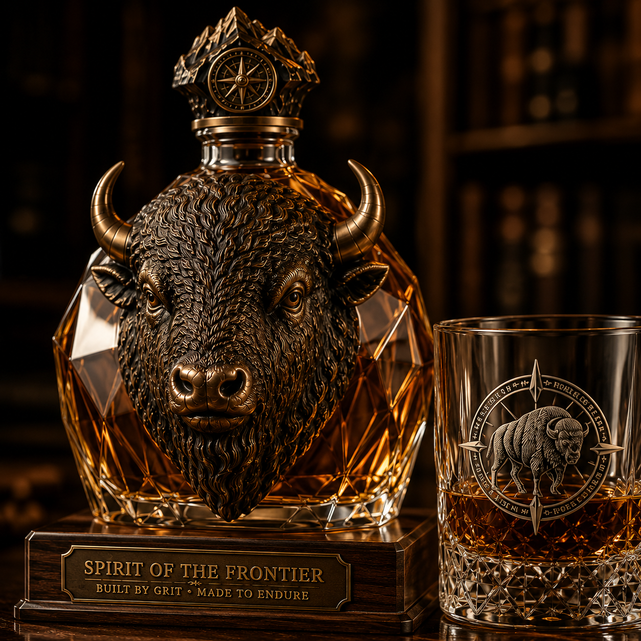 American Bison Frontier Legacy Whiskey Decanter Set🎁