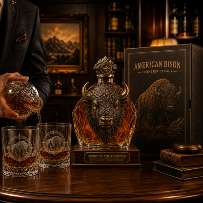 American Bison Frontier Legacy Whiskey Decanter Set🎁
