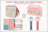 Happy Crochet Bag & Crochet Hook Bag Panel Bundle | Lori Holt | Panel + 2 Zippers