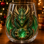 🐉Limited Edition 3D Mythic Dragon Glass Art Cup -✨Luxury Raised Fantasy Glassware for Whiskey, Home Bar Décor & Legendary Gifts 🎁