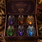 🐉Limited Edition 3D Mythic Dragon Glass Art Cup -✨Luxury Raised Fantasy Glassware for Whiskey, Home Bar Décor & Legendary Gifts 🎁