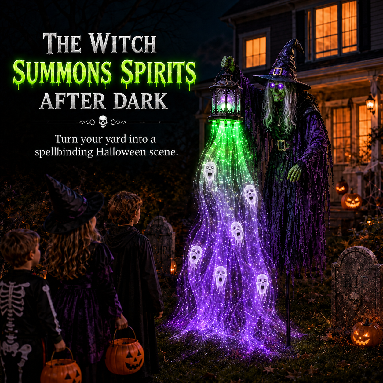 🔥Animated Halloween Soul Harvester Garden Light Collection💀