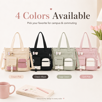 🎀LAST DAY 60% OFF👜Large Canvas Shoulder Bag – Perfect for College, Work & Daily Life