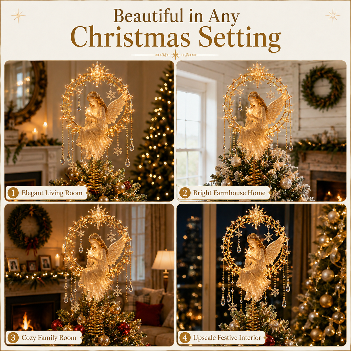 👼 Angel's Christmas Moon™ – A Heavenly Glow for Your Tree ✨