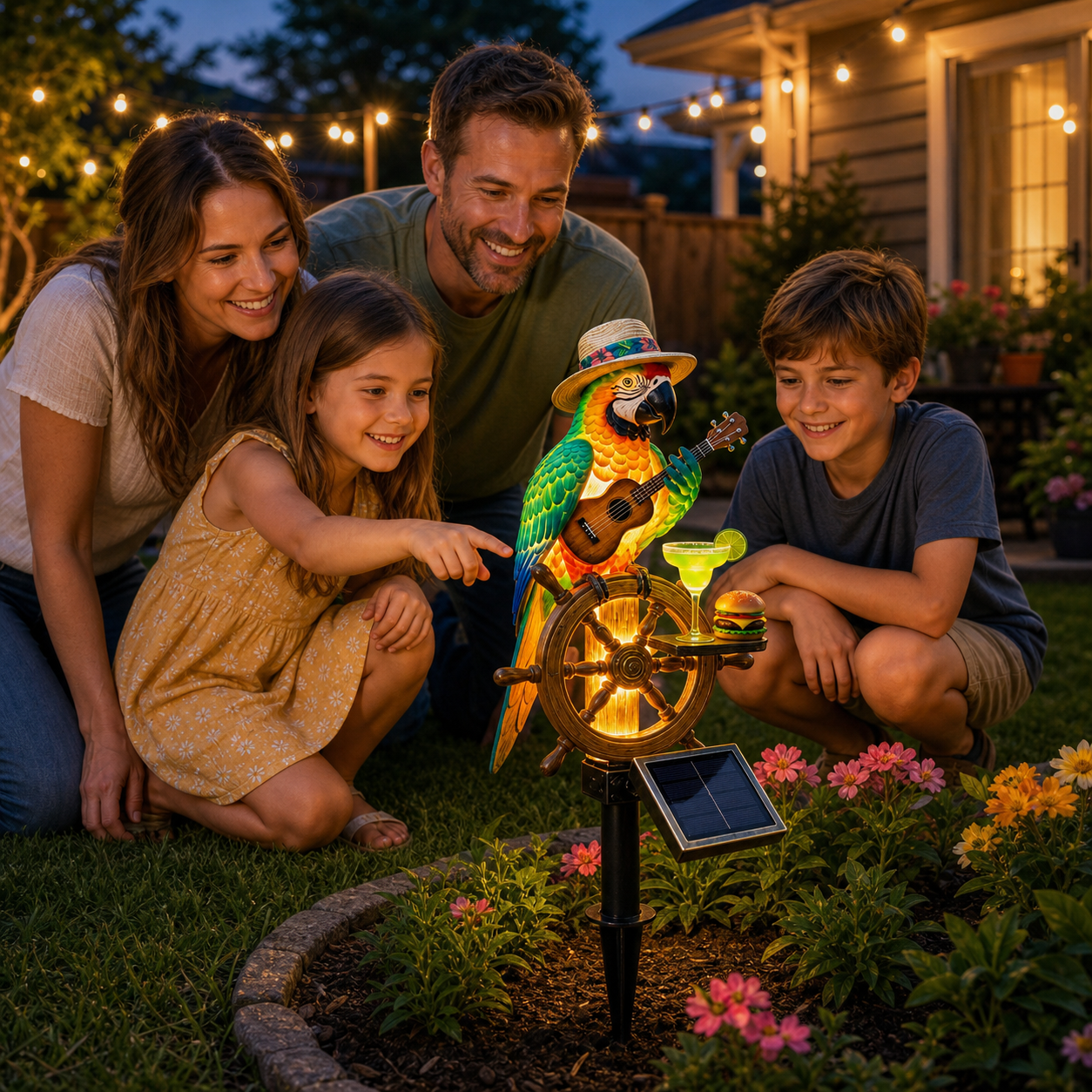 🔥Last Day 40% OFF Sola🔥-🌴Powered Parrot Garden Light/Jesus Garden Statue- "Welcome to Paradise"