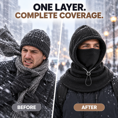 3-in-1 Winter Fleece Balaclava Hood 🧣❄️ Warm Face. Ear & Neck Cover