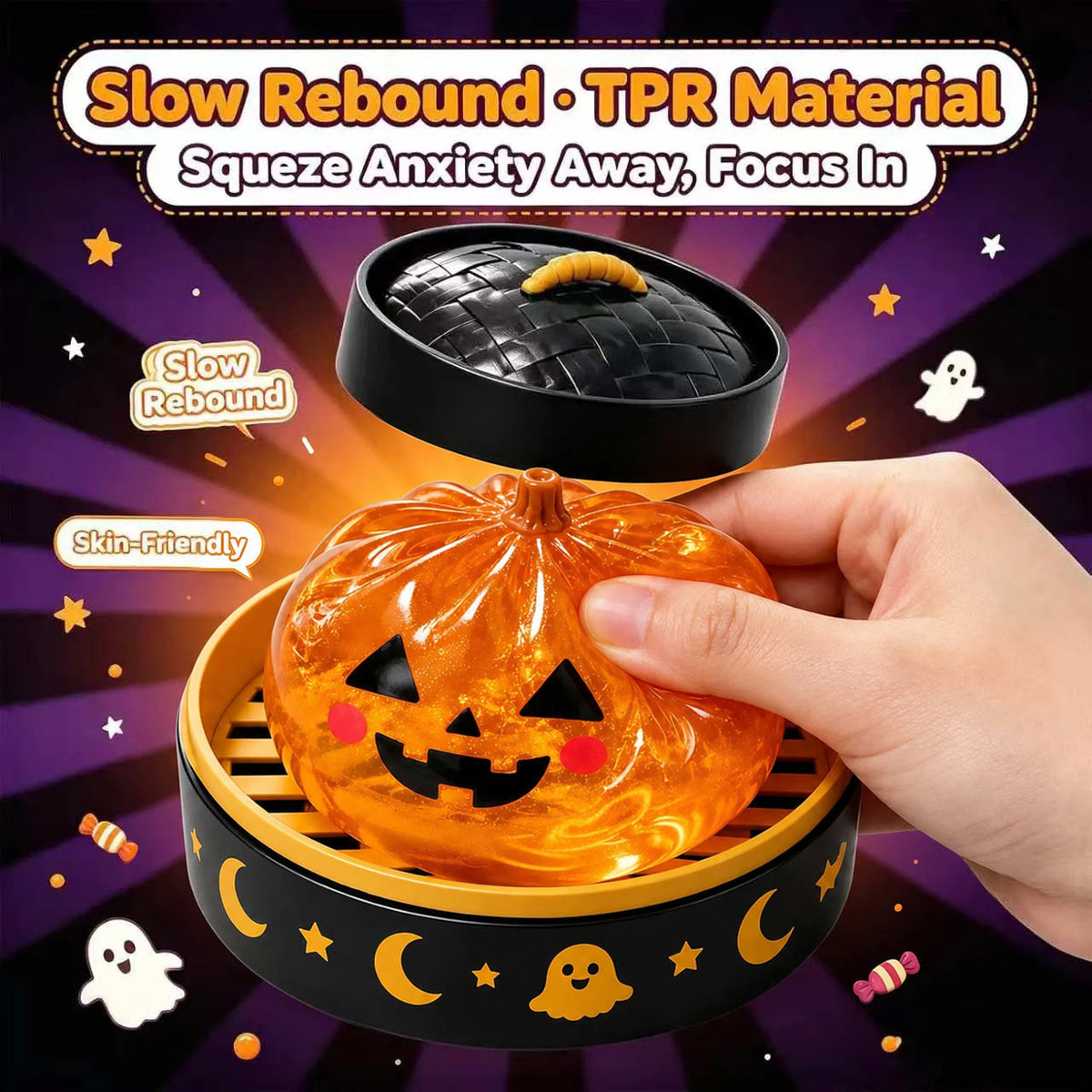 🎃🎃🎃👻 Last Day 50% OFF – Adorable Halloween Ghost Squishies You Can't Put Down! 🖐️
