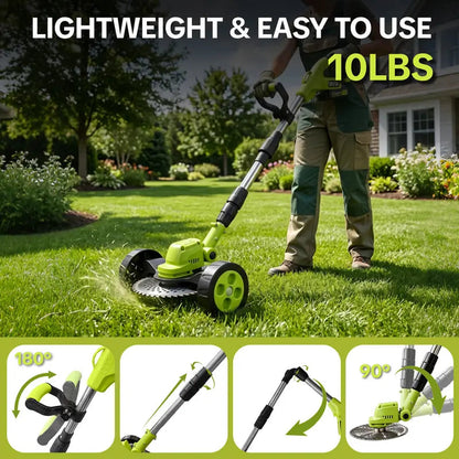 🌿 3-in-1 Cordless Grass Trimmer | Brushless Lawn Mower &amp; Edger for Yard Care