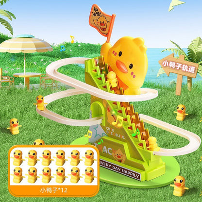 Cute Chick Spiral Track Toy – Rolling Slide Tower for Toddlers & Kids