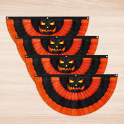 Halloween Scary Pumpkin Jack-o'-lanterns Non-Pleated Fan Flag