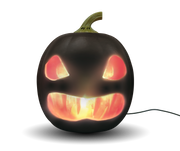 ANIMAT3D Jabberin' Jack Motion Sensor 12 Inch XL Talking Animated Black Pumpkin with Built in Video Projector, Speaker and Motion Sensor Includes 80 Minutes of Content