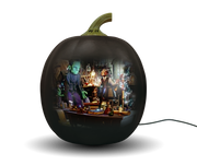 ANIMAT3D Jabberin' Jack Motion Sensor 12 Inch XL Talking Animated Black Pumpkin with Built in Video Projector, Speaker and Motion Sensor Includes 80 Minutes of Content