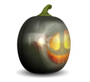 ANIMAT3D Jabberin' Jack Motion Sensor 12 Inch XL Talking Animated Black Pumpkin with Built in Video Projector, Speaker and Motion Sensor Includes 80 Minutes of Content