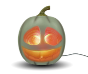 ANIMAT3D Jabberin' Jack Motion Sensor 12 Inch XL Talking Animated White Pumpkin with Built in Video Projector, Speaker and Motion Sensor Includes 80 Minutes of Content
