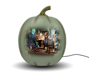ANIMAT3D Jabberin' Jack Motion Sensor 12 Inch XL Talking Animated White Pumpkin with Built in Video Projector, Speaker and Motion Sensor Includes 80 Minutes of Content